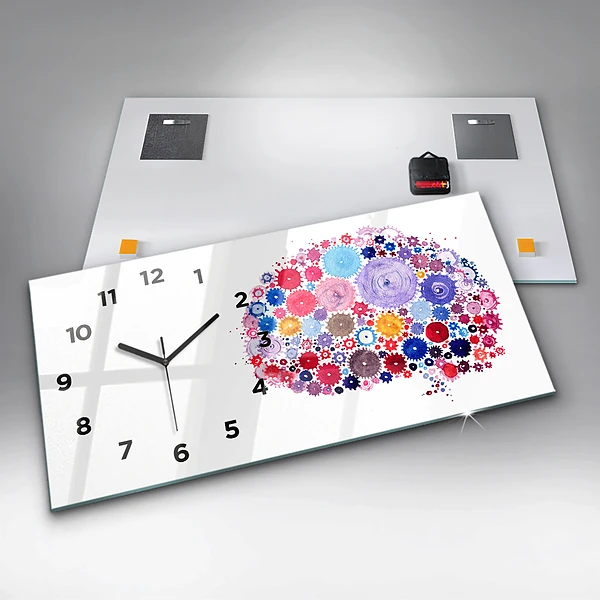 Horizontale Uhr Bunte abstrakte Illustration