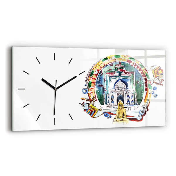 Horizontale Uhr Buddha-Gemälde in einem Tempel