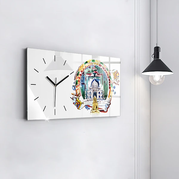 Horizontale Uhr Buddha-Gemälde in einem Tempel