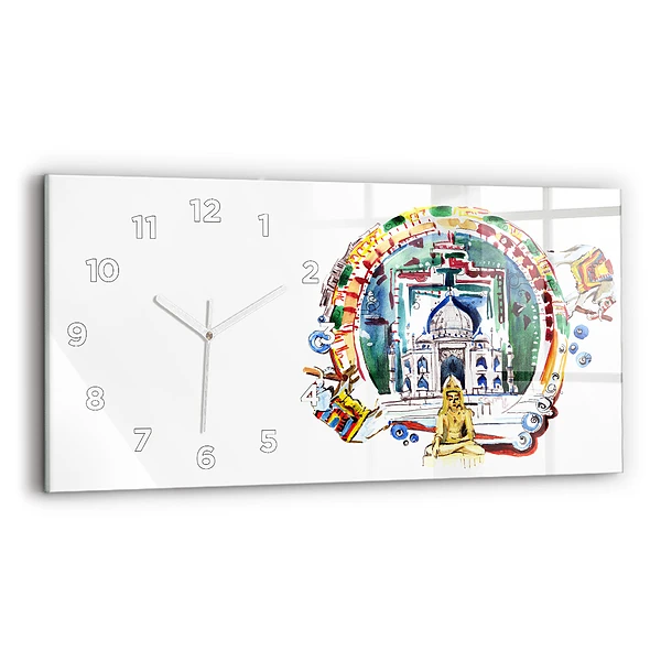 Horizontale Uhr Buddha-Gemälde in einem Tempel