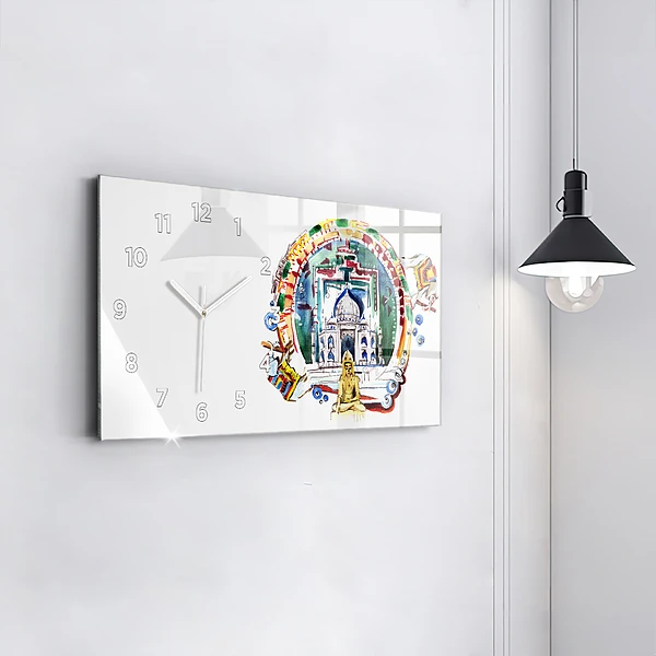 Horizontale Uhr Buddha-Gemälde in einem Tempel