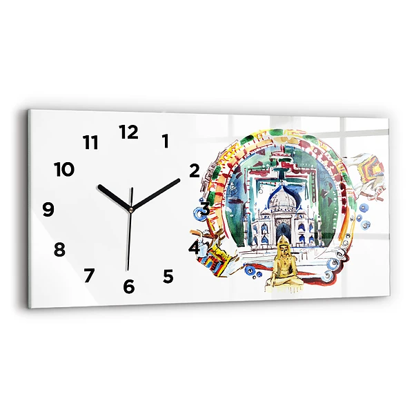 Horizontale Uhr Buddha-Gemälde in einem Tempel