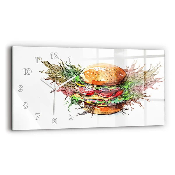 Horizontale Uhr mit motiv XXL-Käse-Burger
