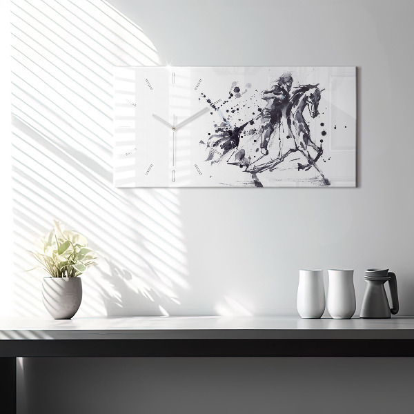 Horizontale Uhr Ritter auf dem Pferderücken