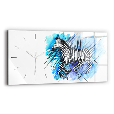 Horizontale Uhr mit motiv Gemaltes Zebra