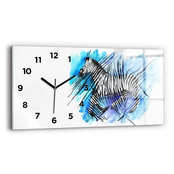 Horizontale Uhr mit motiv Gemaltes Zebra