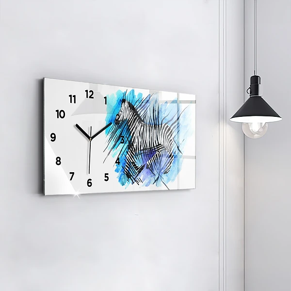 Horizontale Uhr mit motiv Gemaltes Zebra