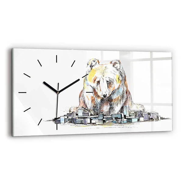 Horizontale Uhr Abstrakter Bär