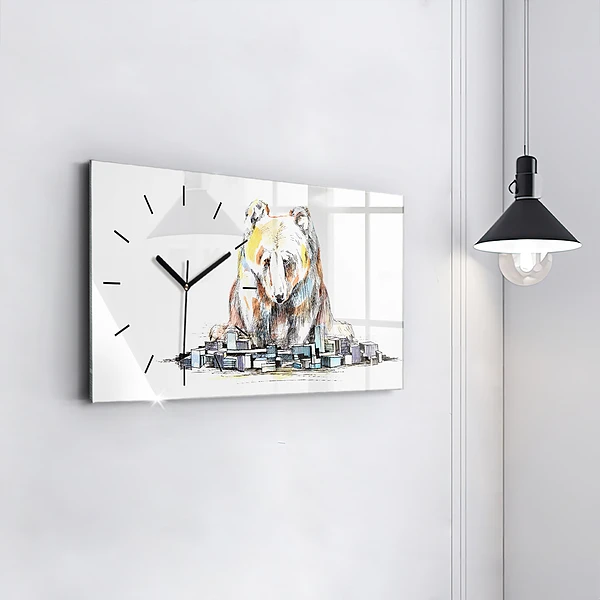 Horizontale Uhr Abstrakter Bär