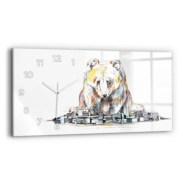 Horizontale Uhr Abstrakter Bär