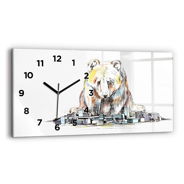 Horizontale Uhr Abstrakter Bär