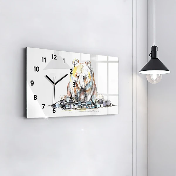 Horizontale Uhr Abstrakter Bär