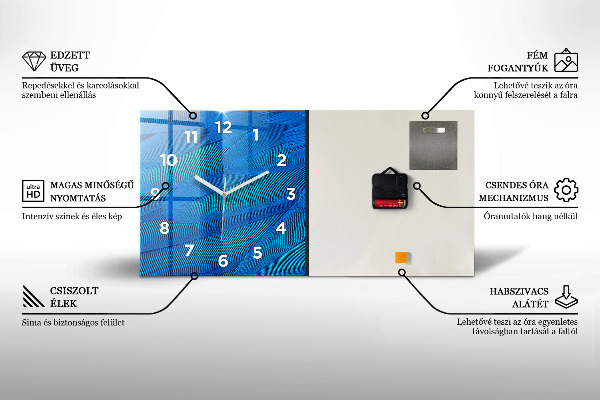 Horizontale Uhr mit motiv Liebe und ein verliebtes Paar