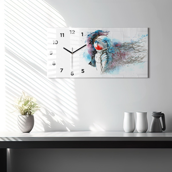 Horizontale Uhr mit motiv Abstrakter Astronaut