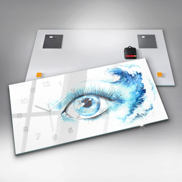Horizontale Uhr mit motiv Auge des Meeres