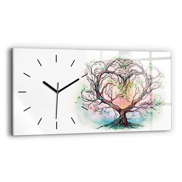 Horizontale Uhr Baumherz Natur
