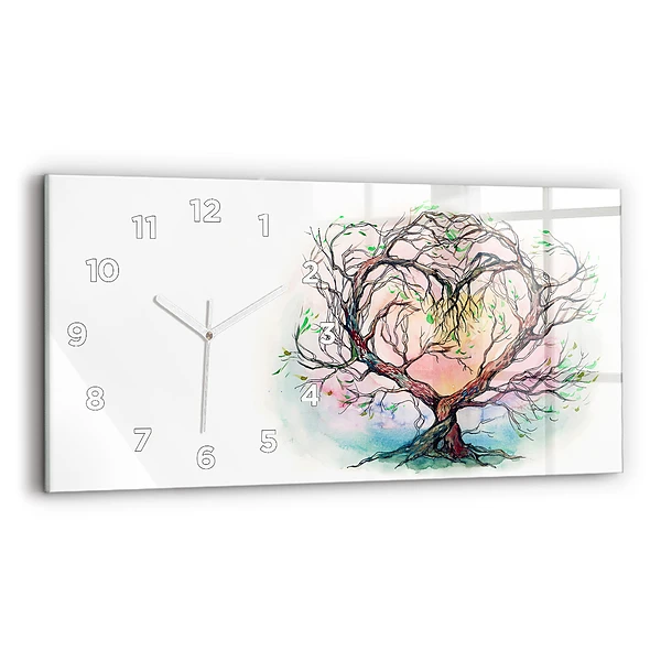 Horizontale Uhr Baumherz Natur