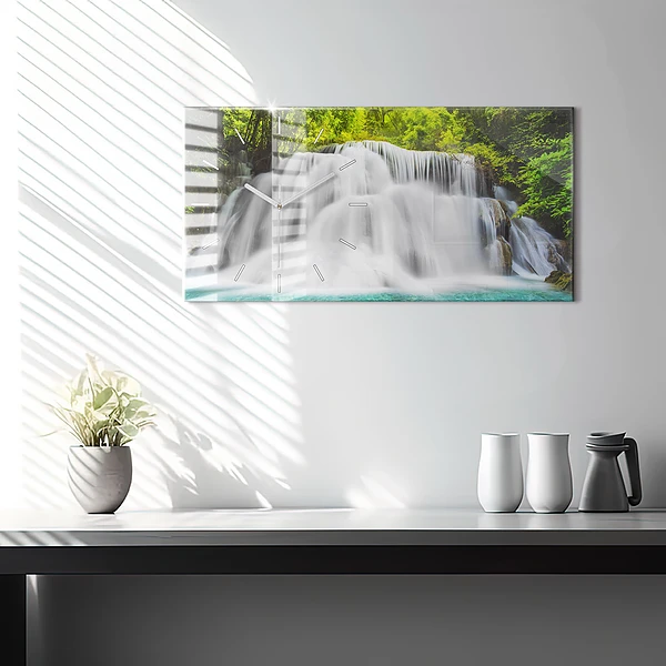 Horizontale Uhr mit motiv Wasserfall in Thailand