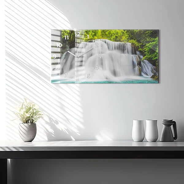 Horizontale Uhr mit motiv Wasserfall in Thailand