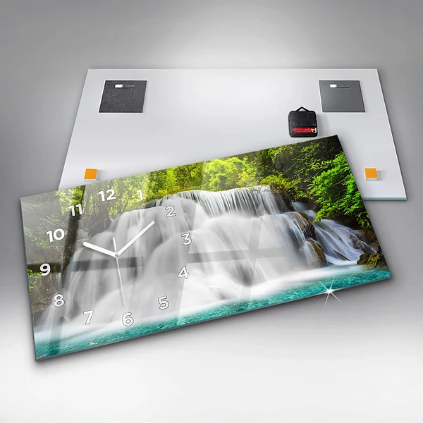 Horizontale Uhr mit motiv Wasserfall in Thailand