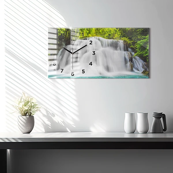 Horizontale Uhr mit motiv Wasserfall in Thailand