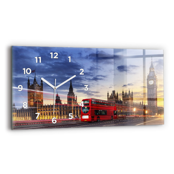 Horizontale Uhr Roter Londoner Bus