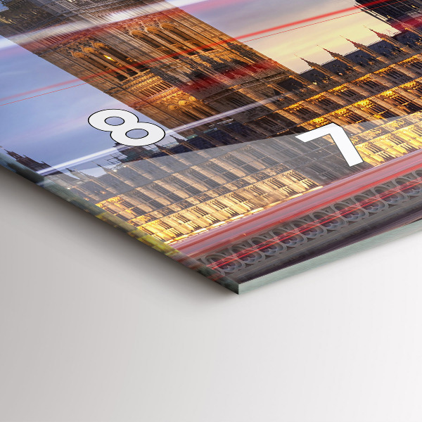 Horizontale Uhr Roter Londoner Bus