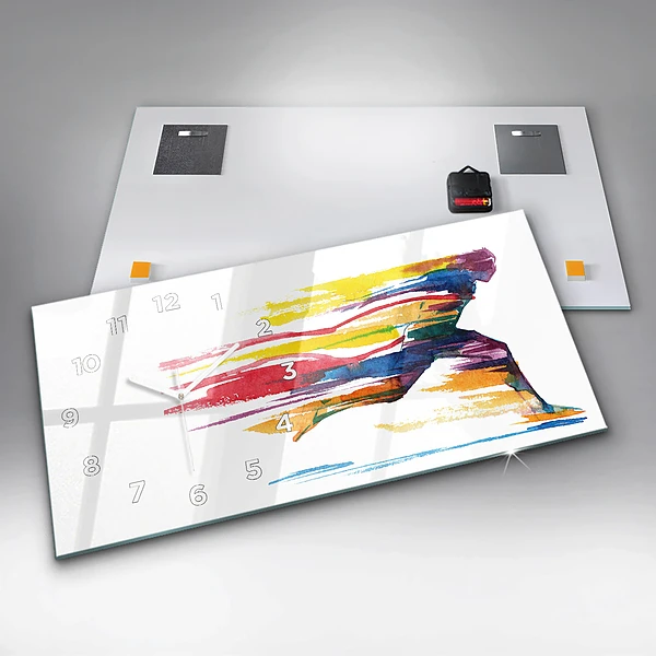 Horizontale Uhr mit motiv Illustration eines Läufers