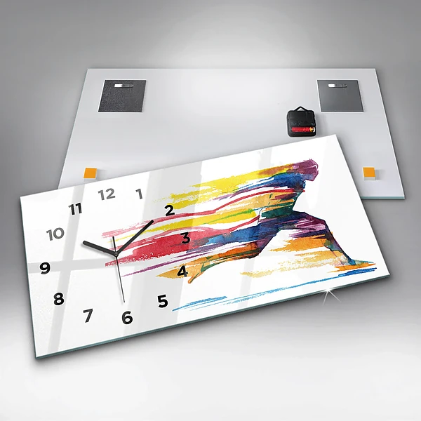 Horizontale Uhr mit motiv Illustration eines Läufers