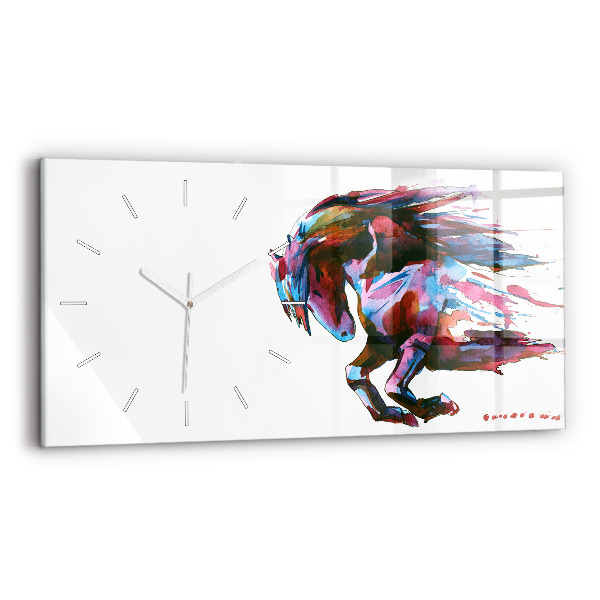 Horizontale Uhr Pferd auf der Flucht