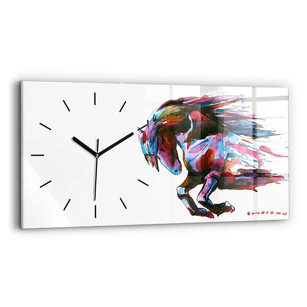 Horizontale Uhr Pferd auf der Flucht