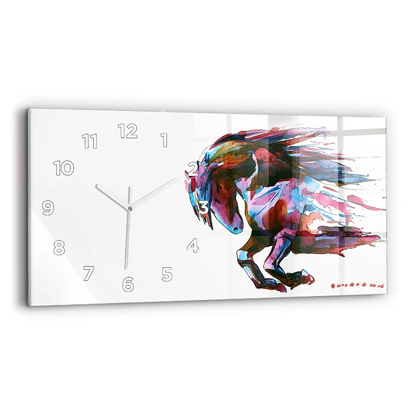 Horizontale Uhr Pferd auf der Flucht