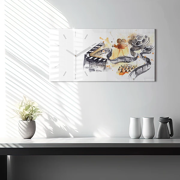 Horizontale Uhr mit motiv Kinematographie Kamera