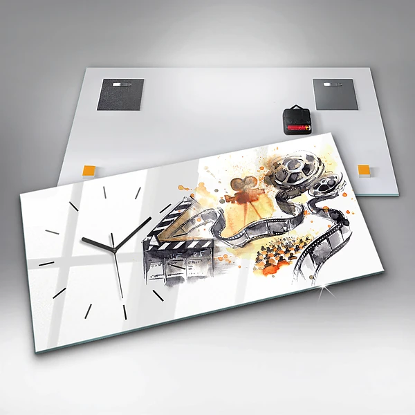 Horizontale Uhr mit motiv Kinematographie Kamera