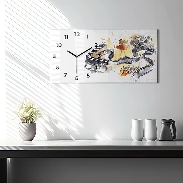 Horizontale Uhr mit motiv Kinematographie Kamera