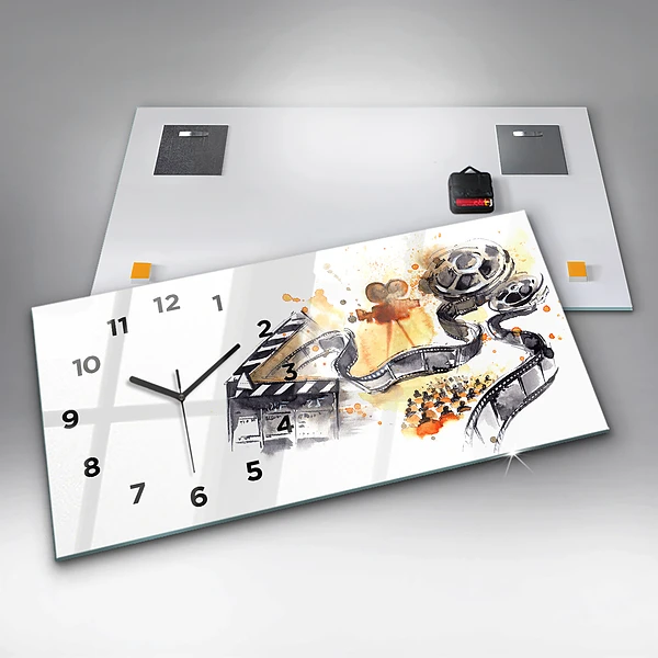 Horizontale Uhr mit motiv Kinematographie Kamera