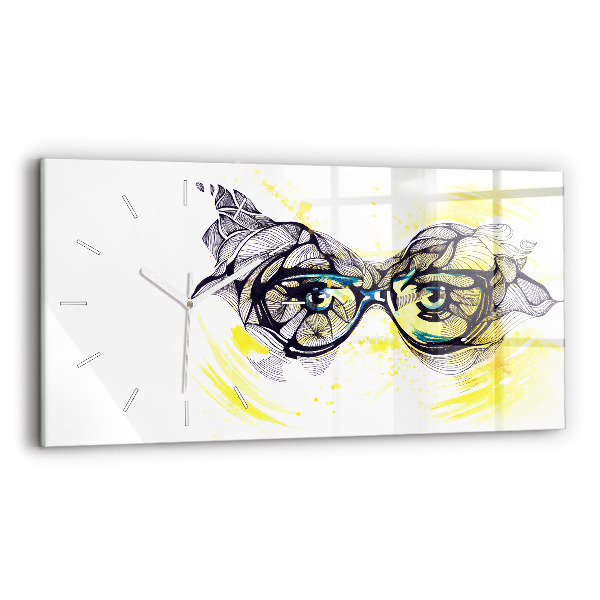 Horizontale Uhr mit motiv Sonnenbrille