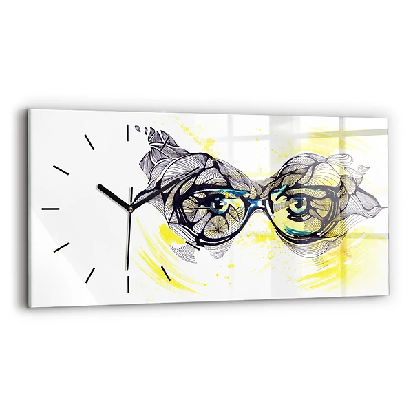 Horizontale Uhr mit motiv Sonnenbrille