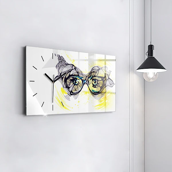 Horizontale Uhr mit motiv Sonnenbrille
