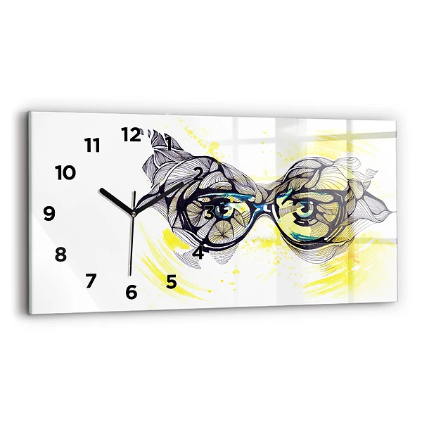 Horizontale Uhr mit motiv Sonnenbrille