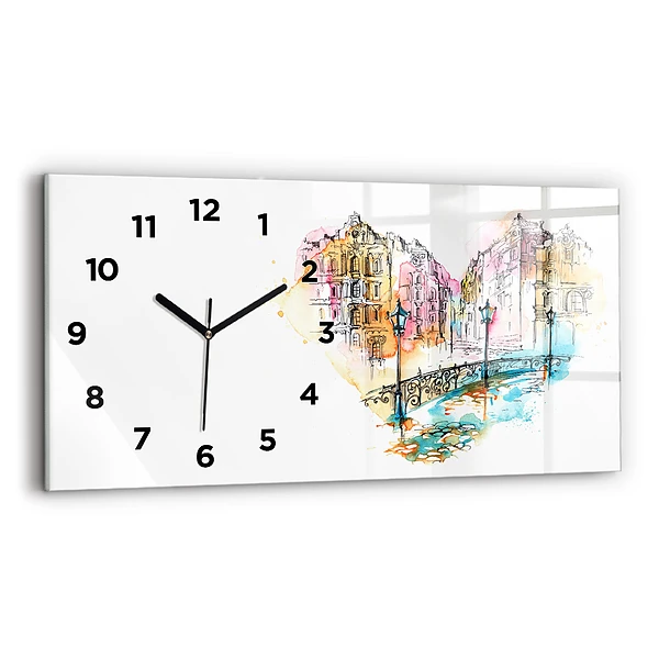 Horizontale Uhr mit motiv Gemalte Architektur