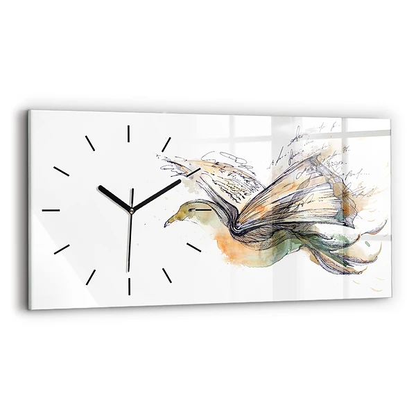 Horizontale Uhr Vogel-Buch