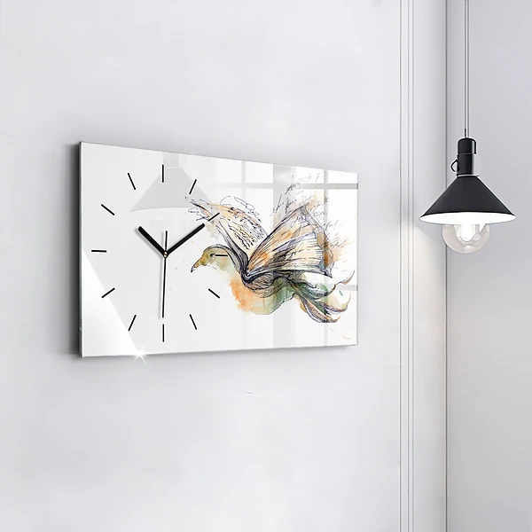 Horizontale Uhr Vogel-Buch
