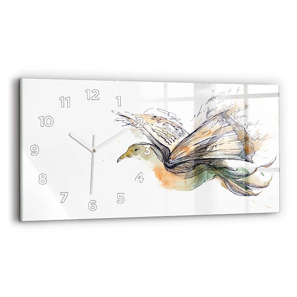 Horizontale Uhr Vogel-Buch