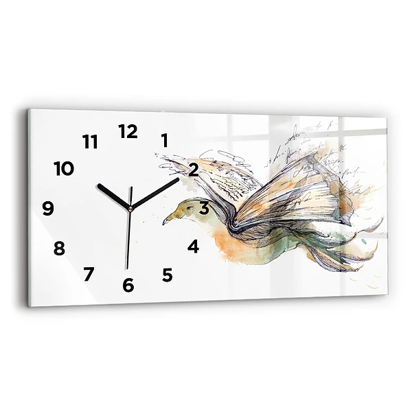 Horizontale Uhr Vogel-Buch