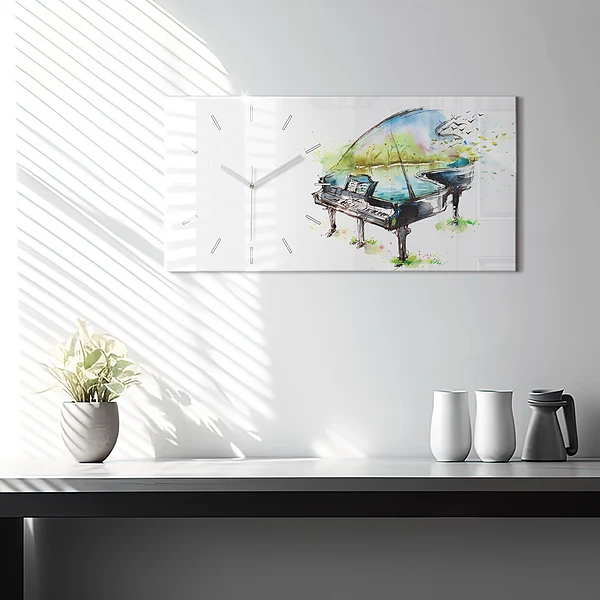 Horizontale Uhr mit motiv Illustration der 4 Jahreszeiten