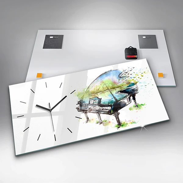 Horizontale Uhr mit motiv Illustration der 4 Jahreszeiten