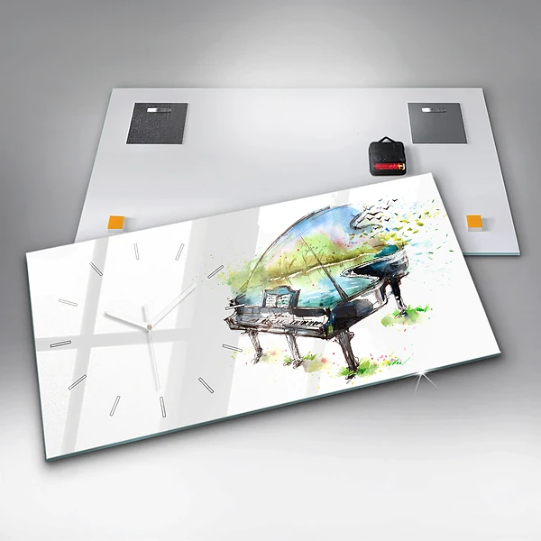 Horizontale Uhr mit motiv Illustration der 4 Jahreszeiten