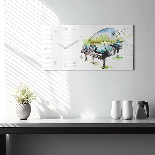 Horizontale Uhr mit motiv Illustration der 4 Jahreszeiten
