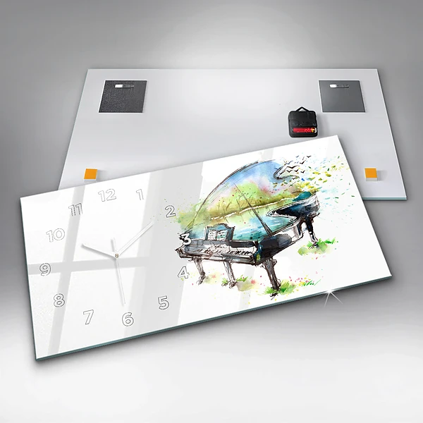 Horizontale Uhr mit motiv Illustration der 4 Jahreszeiten